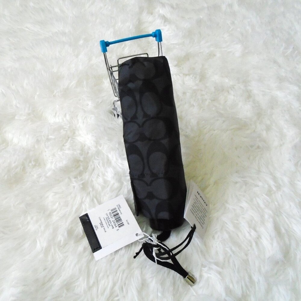 Coach Signature Mini Umbrella Graphite C4322
